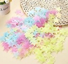 100 Pcs Glow In The Dark Luminous Stars Fluorescent Noctilucent adhesive 3d G   