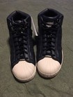 New Adidas Pro Model Superstar Hi Basketball Shoes Blue white Bb9064 Size 4 5