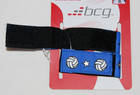 New Bcg Blue Volleyball Design Set Of 2 Hook N Loop Sleeve Straps
