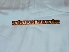 Station Master Conductor Hat Pin Train Letters Gold Badge Railroad Thomas Tank