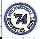 1974 International Harvester Scout Embroidered Patch Ivory dustyblue Iron sew-on