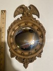 Vintage Syroco Convex Bullseye Mirror Bald Eagle Federal Regency Style 12 5   t