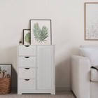 White 31 6 In  H Accent Cabinet Office Storage Cabinet With Adjustable Shelf And