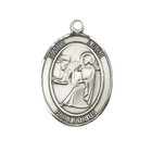 Medium Pewter Saint Luke The Apostle Medal 24  Lobster Claw Chain Necklace