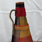Woven Bottle Decanter Set With Shot Glasses Colorful Handcrafted Decor
