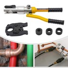Pex Pipe Press Hydraulic Copper Tube Crimping Tool Kit  Yellow 17 13 3 35 7 68in