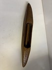 Vtg Wooden Loom Shuttle Boat Style Mahogany Wood 12   