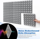 12 96pack 12 x12 x2 pyramid Acoustic Foam Panel Studio Soundproof Wall Tile Gray