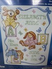 Janlynn Cross Stitch Kit Sleepy Bunnies Birth Announcement Personalized Baby