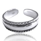 Brand New Sterling Silver  925  Adjustable Toe Ring Plated Plain Band
