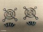 Lot 2 - Fan Grill Finger Protection Guard 40mm Silver Chrome  4 Screws