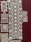 8 Pieces  Vintage Italian Bobbin  Lace Dresser Scarf Doilies Beautiful