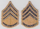 Pair Vintage Korean War Era Us Army Staff Sergeant Rank Chevron Insignia Patch