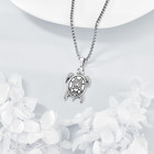 Shark lion turtle Necklace Sterling Silver Animal Pendant Animal Jewelry Gifts F