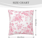 Pink And White Floral Throw Pillow Covers 18x18 Inches Set Of 2  Decorative Vint