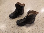 Victorian Baby Leather Hightop Button Shoes Black Size 2 Detroit H S R   B Co 