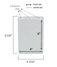 100 Vertical 3 Slot Credential Id Name Badge Holder 6  X 4  Clear On Both Sides 