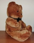 Vtg  1986 Dakin  Fun Farm Brown Teddy Bear Plush Black Bow Tie 20  - Korea
