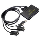  2-vga Kvm Switch  2 Port Usb Vga Kvm  For 2 Computers Share 1 Monitor   Cables 