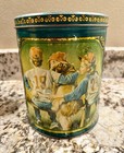 Purina Dog Biscuits Vintage Collectible Advertising Tin Dog Scenes 80s 90s Green