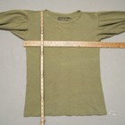 Vintage 40s 50s Wwii Olive Drab Wool Cotton Blend Thermal Overlock Stitch Large