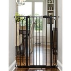 Extra Tall Baby Safety Gate Walk Thru All Steel Adjustable Pet Friendly Black