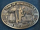 1988 Quabbin Flooding Prescott  Dana 50th Anniv Ltd Ed Brass Belt Buckle Framed