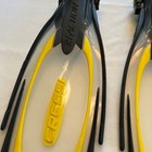 Cressi Reaction Open Heel Scuba Diving Fins Yellow Black Made In Italy Size S-m