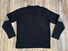 Adidas Essential 3 Stripe Crew Neck Black Sweatshirt Women   s Size Medium