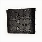 Coach 75371 Men s 3 In 1 Compact Id Wallet In Signature Leather Black