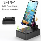 Birthday Gifts For Men cell Phone Stand With Wireless Bluetooth Speaker Black