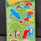 Bubble Chipboard Stickers By Crayola New Sealed Playground Games Slide Marbles