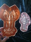 Lot Of 2 Vintage Lobster Jello Molds Metal  Decor