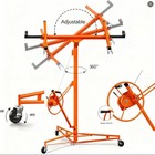 16ft Drywall Lift Jack Ceiling Adjustable Panel Hoist 150lbs 3 Lockable Wheels