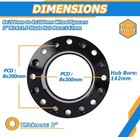 2pcs 8x200 Hubcentric Wheel Spacers 2  For Ford F350 Super Duty Ram 3500 Dually