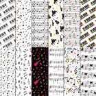 24 Sheets Musical Notes Scrapbook Paper Pad 12  X 12  Music Notes Pattern Paper
