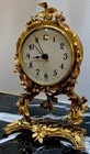 Matson 24k Gold Plated Dogwood   Bird Clock- Battery Powered- No Back Cover