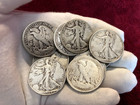Lot Of 5 Waiking Liberty Half Doliars Various Dates   Mint Locations