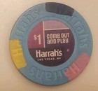 1 00 Chip From Harrahs Casino 2nd Type Las Vegas Nevada