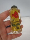 Chinese Glass Interior Hand Painted Snuff Bottle With Red Tulip Flowers W Case