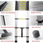 12 5 Ft Telescoping Aluminum Extension Ladder 330 Lbs Capacity T Tory Carrier