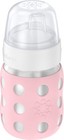 Stainless Steel Wide Neck Baby Bottle With Silicone Sippy Spout 9 Months