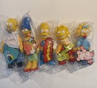 The Simpsons Vintage 1990 Burger King Plush Dolls Complete Set Sealed Tags Homer