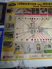 C1940 Ford Motor Co  Automobile Lubrication Large Color Poster Print Sign Vg