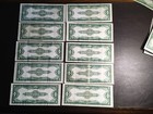 10 1 00 1923 Silver Certificates Nice Very Fine Lot Some Crispy 1 Tiny Tear