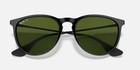 Ray-ban Erika Rb4171 601 2p Classic Polarized Sunglasses 54-18 Black G-15 Green