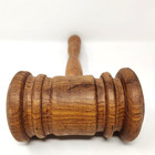 Large Handmade Turned Wood Gavel Judge Auctioneer Meeting Lawyer Mallet Prop