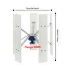 5-blade Wind Turbine Generator 100w Vertical Axis Wind Power Turbine Generator