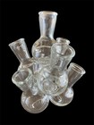 Vintage Mcm 7 Glass Cluster Bud Vase Round Plant Propagation Rooting Vases