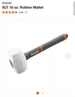 Ridgidxlt 16 Oz  Rubber Mallet
